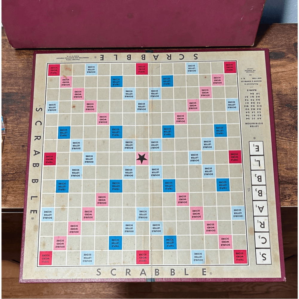 Vintage 1948-1953 SCRABBLE Board Game Selchow & Righter Complete